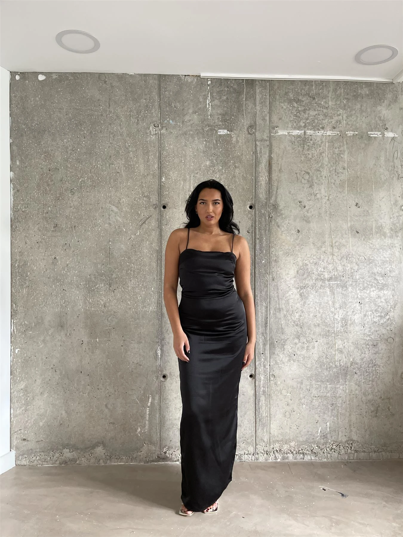 Glamorous Black Satin Maxi-Dress 6 Glamorous Black Satin Maxi-Dress - Image 4