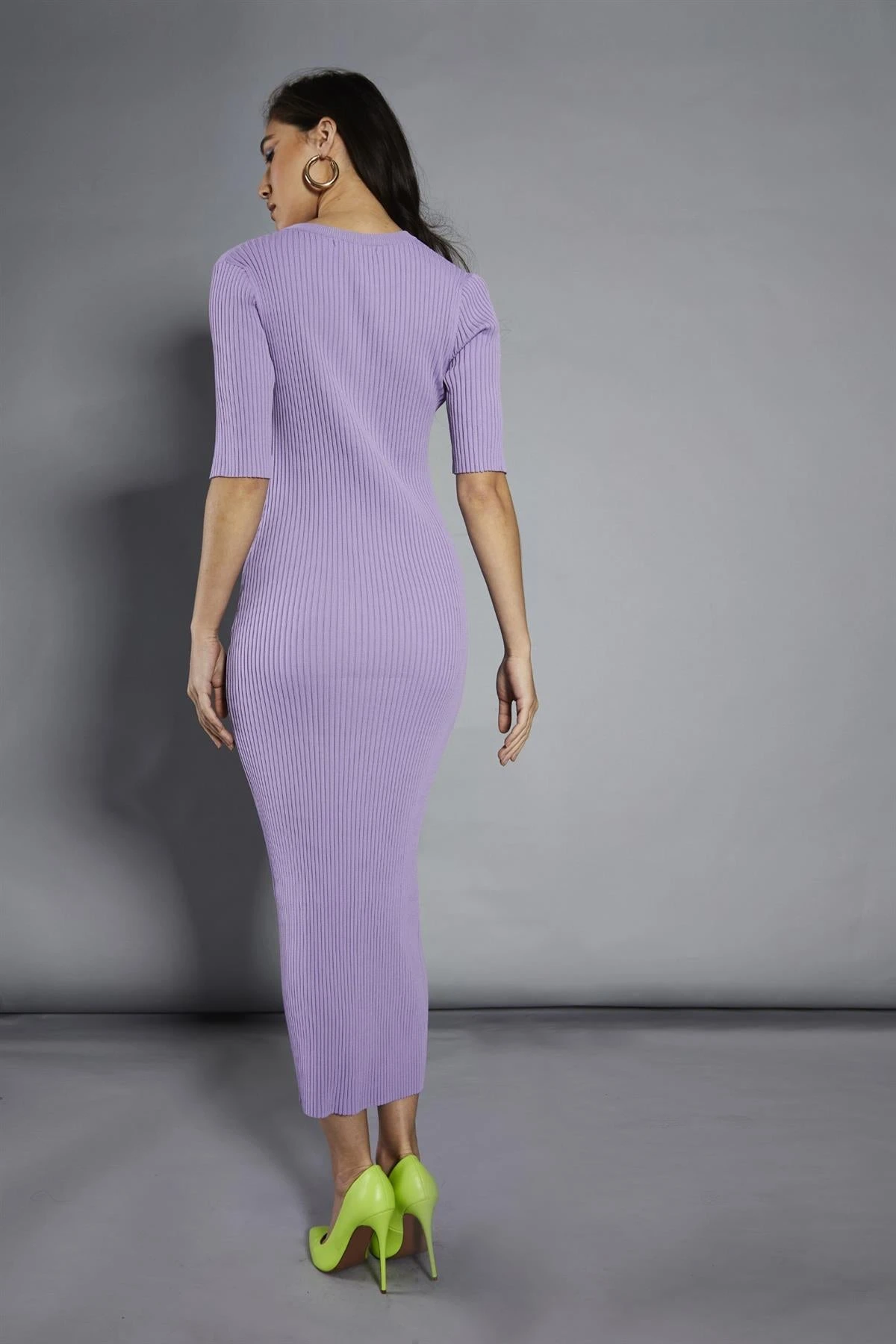 Glamorous Lavender Rib-Knit Maxi-Dress 4 Glamorous Lavender Rib-Knit Maxi-Dress - Image 2