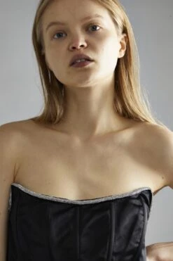 Glamorous Black-Satin Rhinestone-Trim Mini-Dress -Glamorous Shop 0a07f49d d198 4321 9e5a 20f48324b36f