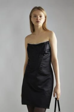 Glamorous Black-Satin Rhinestone-Trim Mini-Dress -Glamorous Shop 0ce8b271 9aa0 4955 b14e 462f63ef39de