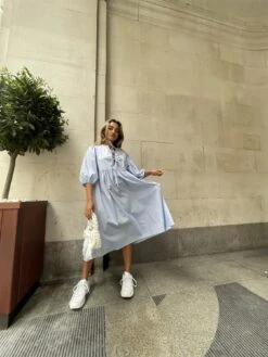 Glamorous Powder-Blue Tie-Front Midi-Dress -Glamorous Shop 0e9ce335 62f5 47dc 9040 811bcdf76e62