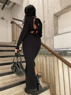 Glamorous Black Bow-Back Maxi-Dress -Glamorous Shop 0f216acd eadd 459b 833b 026872772102