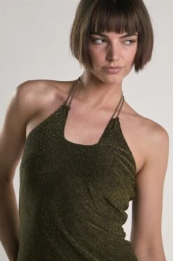 Glamorous Black-Silver-Glitter Chain-Halter-Neck Mini Dress -Glamorous Shop 10ec9079 c635 492d 9c8b d5808d7937c4