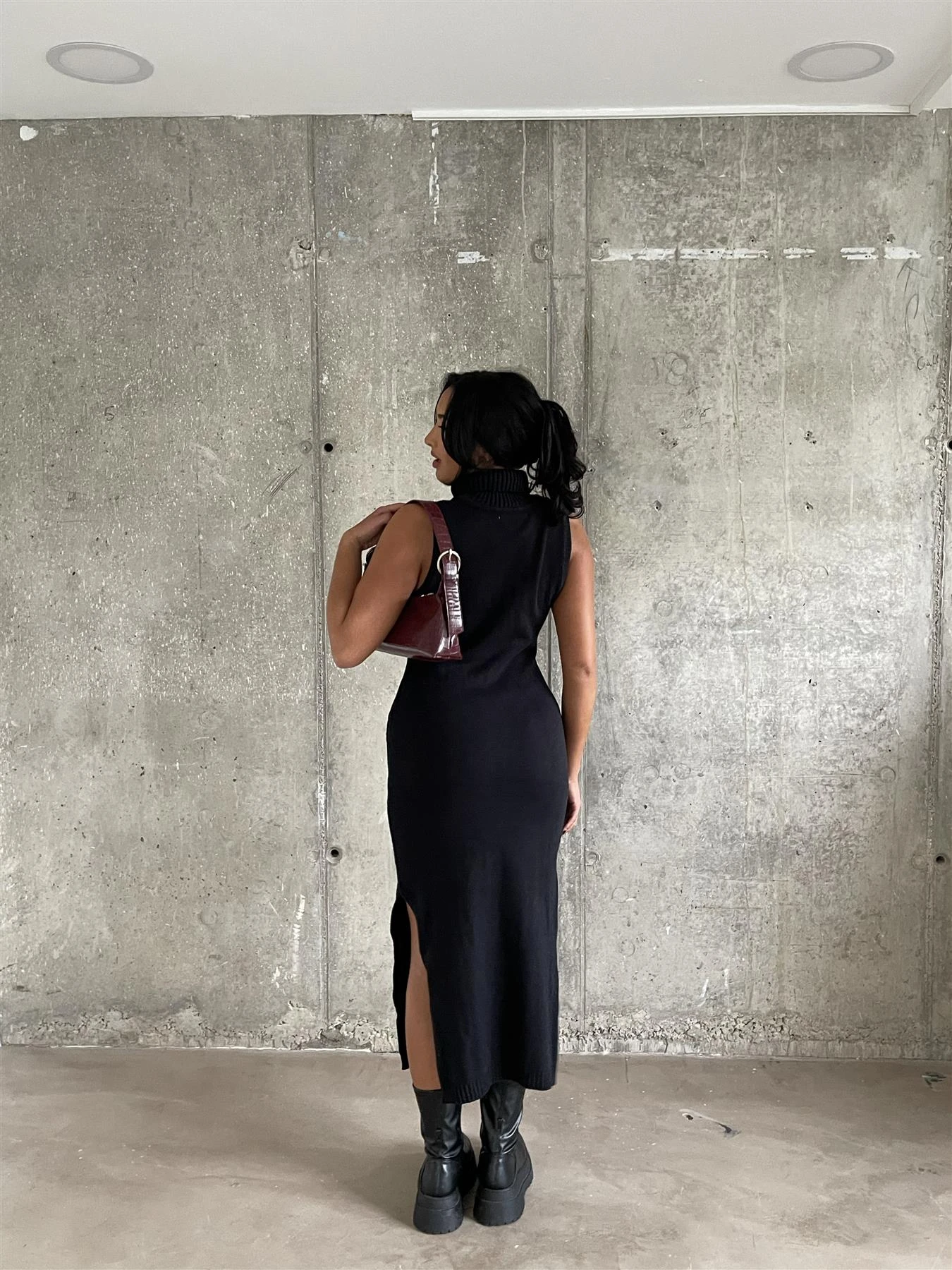 Glamorous Black Roll-Neck Midi-Dress 5 Glamorous Black Roll-Neck Midi-Dress - Image 3