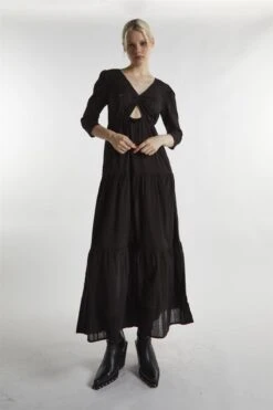 Glamorous Black-Linen Cut-Out Maxi-Dress -Glamorous Shop 16784a44 7dd3 4857 870e e5e390a7fd49
