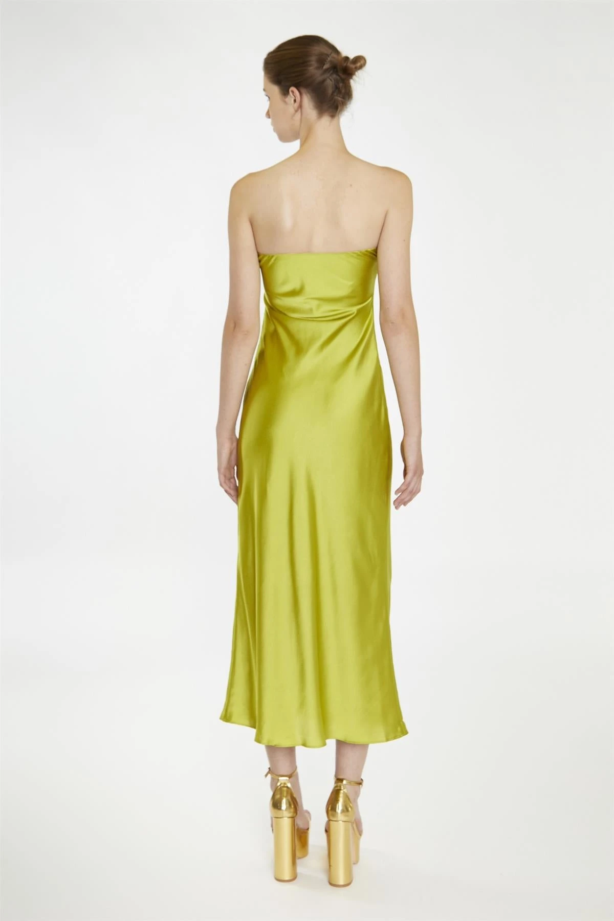 Glamorous Citrus-Green Strapless Bias-Cut Midaxi-Dress 4 Glamorous Citrus-Green Strapless Bias-Cut Midaxi-Dress - Image 2