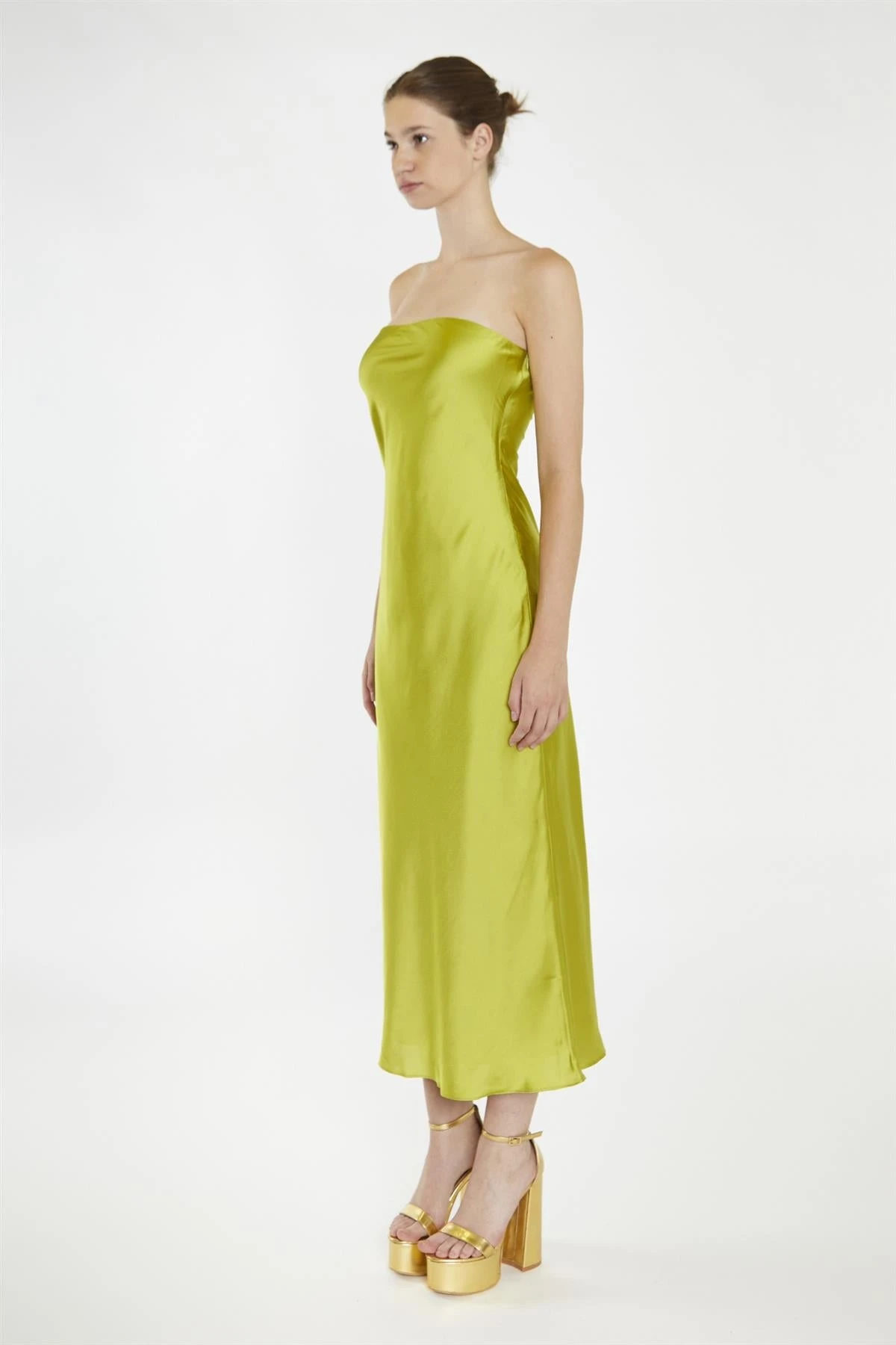 Glamorous Citrus-Green Strapless Bias-Cut Midaxi-Dress 6 Glamorous Citrus-Green Strapless Bias-Cut Midaxi-Dress - Image 4
