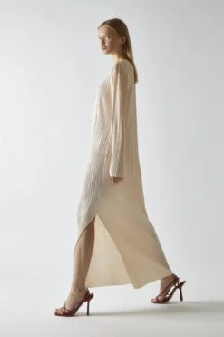 Glamorous Light-Apricot Plisse Midaxi-Dress -Glamorous Shop 1ab8d484 9e3b 4155 b73d 5d67689075ea