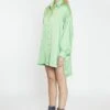 Glamorous Apple-Green-Sateen Shirt Oversized Mini-Dress -Glamorous Shop 1d39bea1 5ced 436d b7f4 2e04fbc3e21c