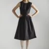Glamorous Black A-Line Skater Midi-Dress -Glamorous Shop 21fa315a 5013 4104 9dab 476a74dd69b6