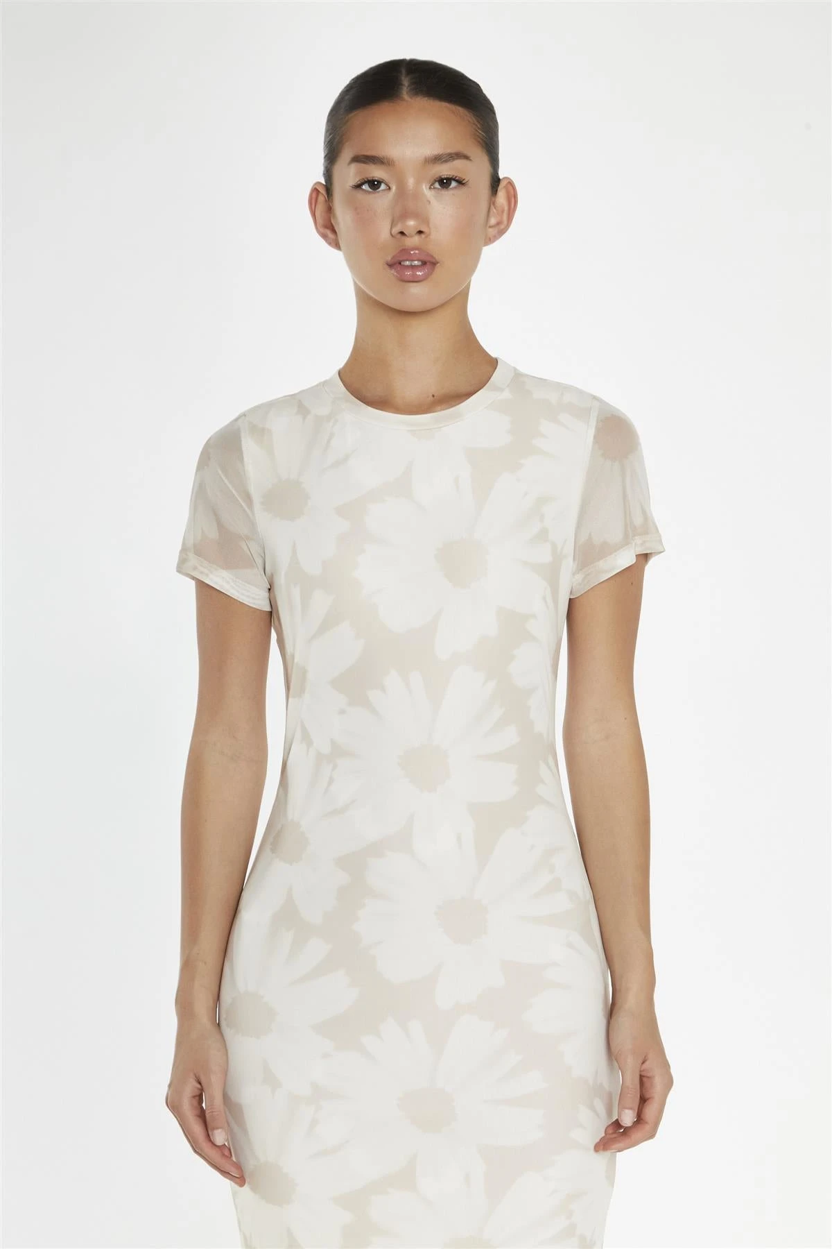 Glamorous Stone-Sunflower Mesh Bodycon Midi-Dress 5 Glamorous Stone-Sunflower Mesh Bodycon Midi-Dress - Image 3