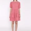 Glamorous Textured-Rose Puff-Sleeve-Tiered Mini-Dress -Glamorous Shop 28b6017b 6da6 43a9 9fba 6b1a5f06843c