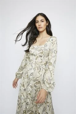 Glamorous Stone-Sun-Moon Long-Puff-Sleeve-Button-Front Maxi-Dress -Glamorous Shop 2bba4f04 2d51 4c3c a937 78ab40ba10d5