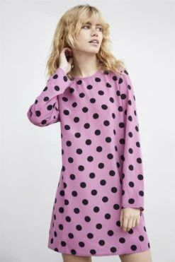 Glamorous Purple Black Spot Long-Sleeve Mini-dress -Glamorous Shop 2f6b300f 7fd1 4dc9 be66 e7f21d227a8c