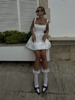 Glamorous Arianna Bow-Back Mini-Dress -White -Glamorous Shop 3681f67b eca0 4cc7 ab6d f2d6429157c7