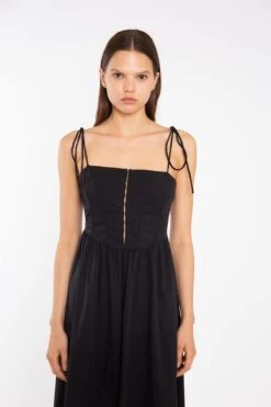 Glamorous Black Corset Front Maxi-Dress