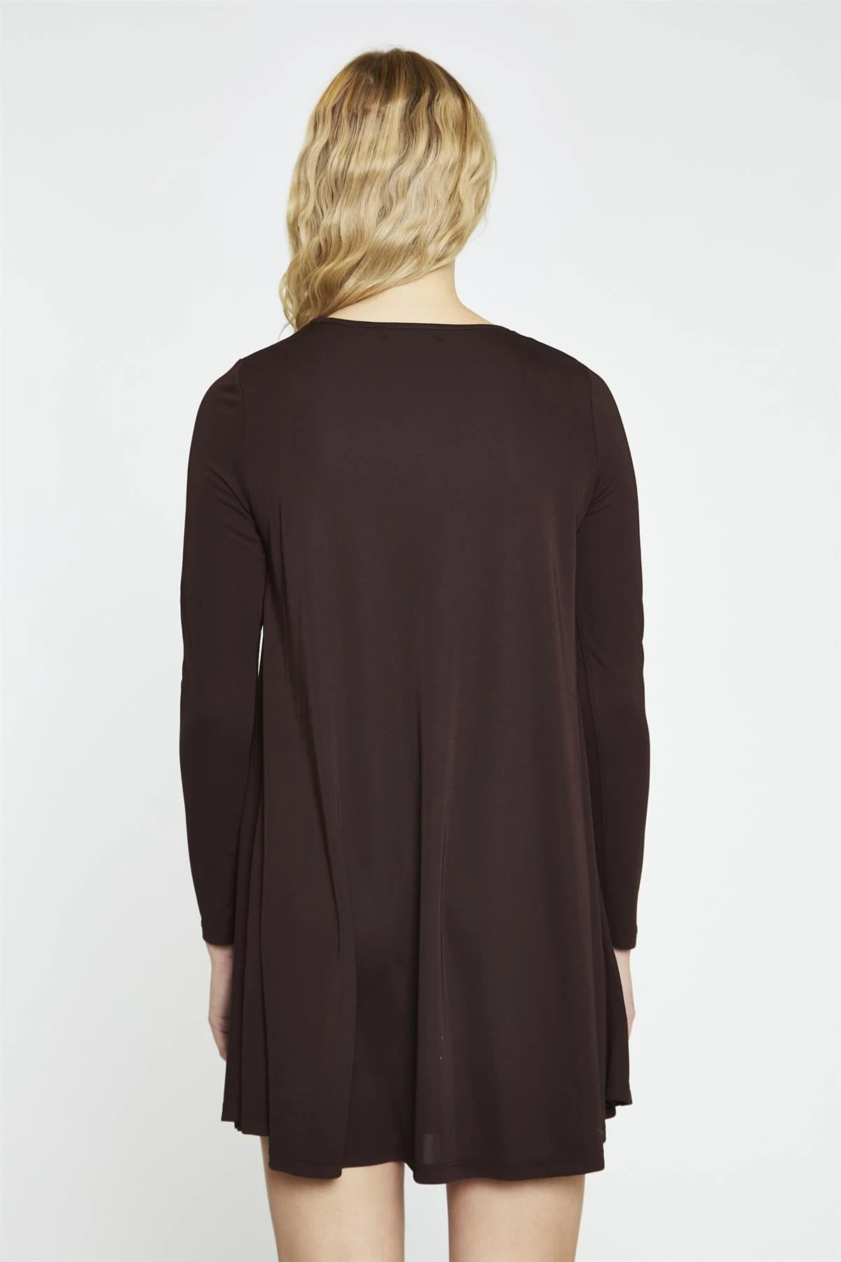 Glamorous Dark-Brown Basic Long-Sleeve Mini-Dress 6 Glamorous Dark-Brown Basic Long-Sleeve Mini-Dress - Image 4