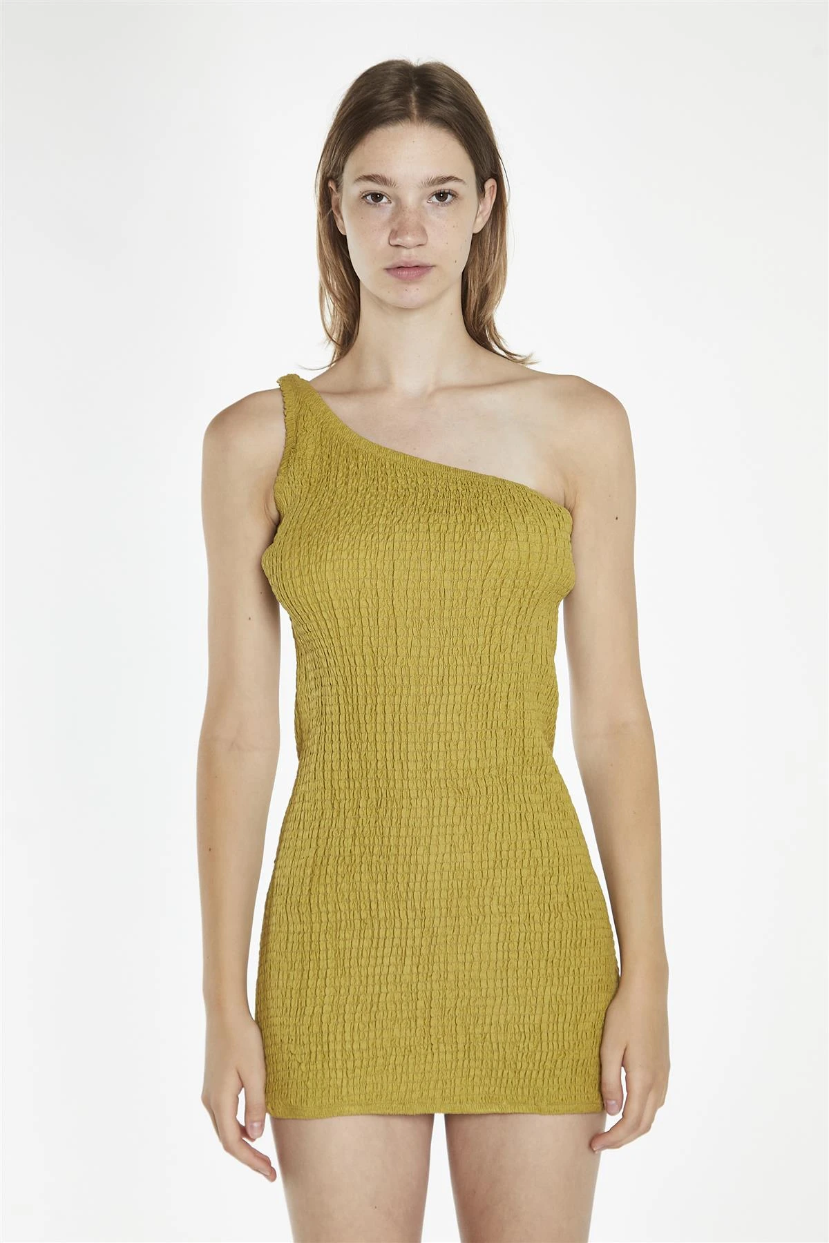 Glamorous Olive-Green Asymmetric Mini-Dress 10 Glamorous Olive-Green Asymmetric Mini-Dress - Image 8