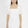Glamorous White Square-Neck Puff Sleeve Mini-Dress -Glamorous Shop 39485613 d01b 44b2 b1d2 902d20b136ba