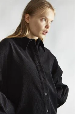 Glamorous Black-Corduroy Hi-Low Shirt-Dress -Glamorous Shop 3c705279 6193 43a1 8fc5 938741c883cf