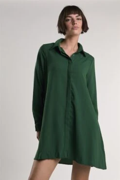 Glamorous Dark-Green Long-Sleeve-Button-Front Mini-Shirt Dress 9 Glamorous Dark-Green Long-Sleeve-Button-Front Mini-Shirt Dress -Glamorous Shop 3c7b5de0 1dea 4527 b93a 113adc5a8854
