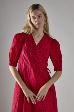 Glamorous Red Ditsy V-Neck Wrap Midi-Dress -Glamorous Shop 3ea56dd3 e817 4f89 84c7 4032360ba976