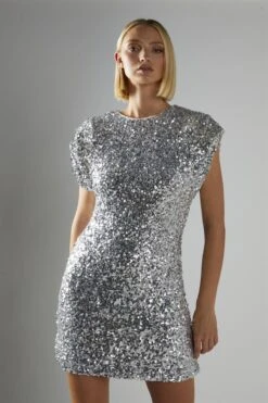 Glamorous Silver-Sequin Shoulder-Pad Mini-Dress 8 Glamorous Silver-Sequin Shoulder-Pad Mini-Dress -Glamorous Shop 41dfb946 5387 4692 8aac 5af63f6629c6
