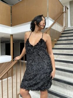 Glamorous Black Plunge Midi-Dress -Glamorous Shop 471829ba 4bc6 4a12 8163 149e2bccebe0