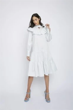 Glamorous Pale-Blue Broderie-Ruffle-Detail Midi-Dresses -Glamorous Shop 49189bcb 0c0c 4f5c bfe8 97c87bcf5e3f