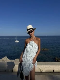 Glamorous Faith Ruffle Corsage Mini-Dress -White Sky-Blue Ditsy -Glamorous Shop 4b1e787c 1c0b 4ffb 962c 72b5a0355edd