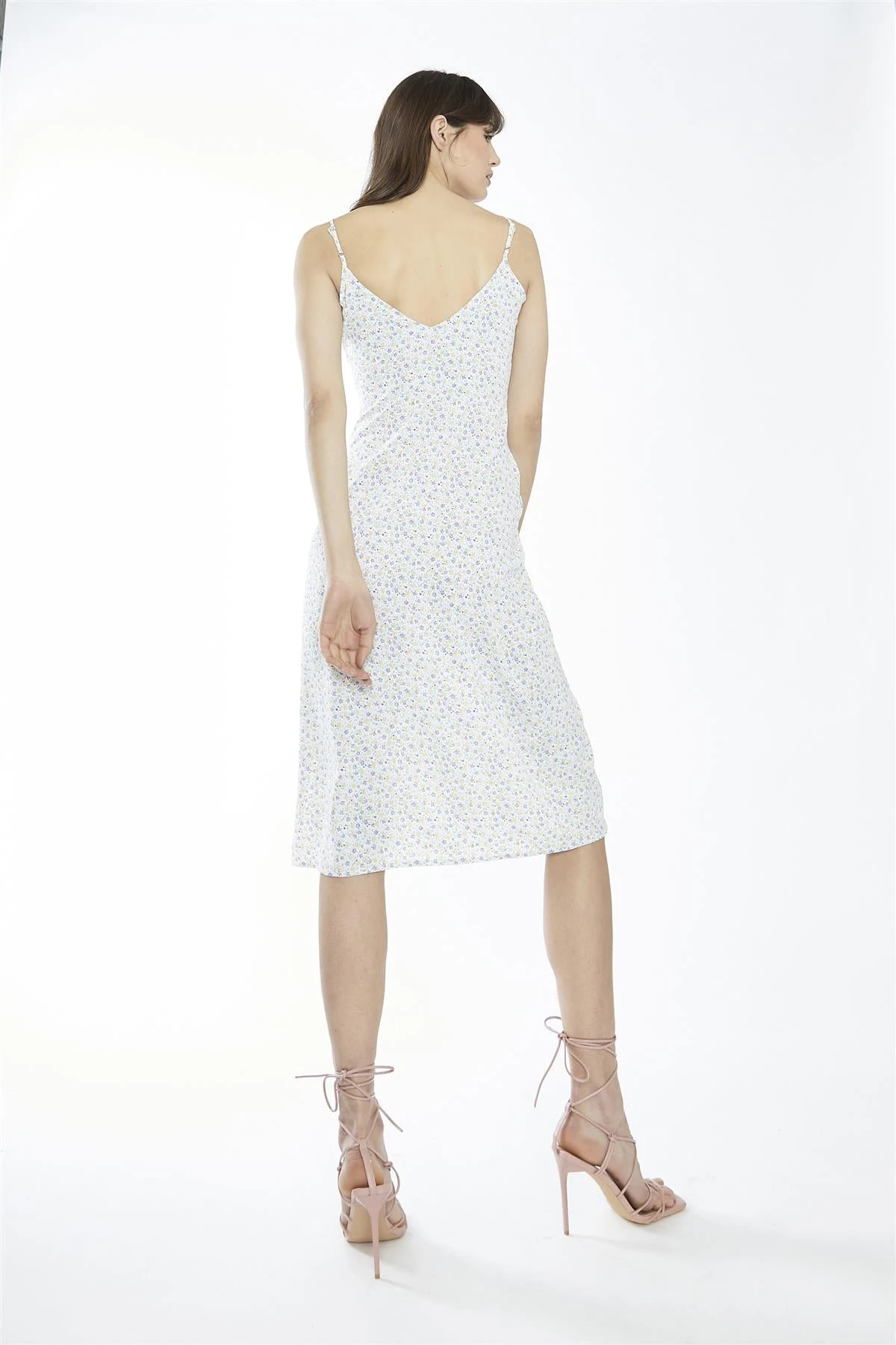 Glamorous Lilac Multi-Ditsy V-Neck Midi-Dress 4 Glamorous Lilac Multi-Ditsy V-Neck Midi-Dress - Image 2