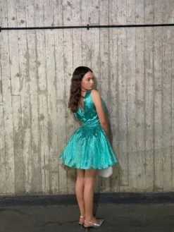 Glamorous Kendra Asymmetric Gathered Mini Dress -Emerald-Green -Glamorous Shop 4d63dbae e108 4e98 95f5 633a888658a6