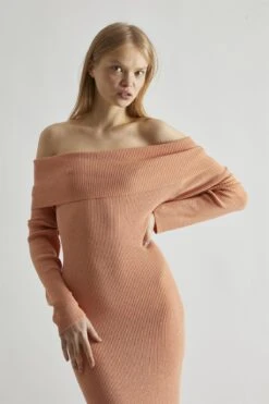 Glamorous Dusty-Peach Glitter Knitted Bardot Maxi-Dress 8 Glamorous Dusty-Peach Glitter Knitted Bardot Maxi-Dress -Glamorous Shop 4d8e4731 761b 418e b5bd 6eeeacd883b4