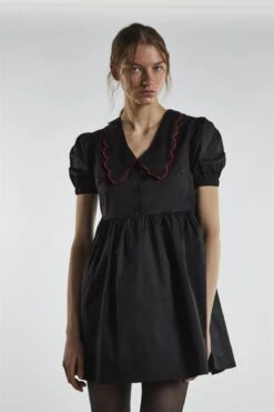 Glamorous Black Scalloped-Collar Mini-Dress -Glamorous Shop 4fe96e86 96fc 4790 b878 30176378793b