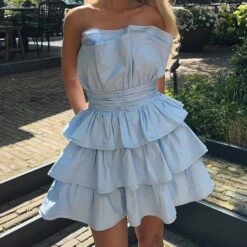 Glamorous Light Blue Tiered Pleated Mini-Dress 13 Glamorous Light Blue Tiered Pleated Mini-Dress -Glamorous Shop 5000575b 9b30 4f13 b26d 3392ad66bceb