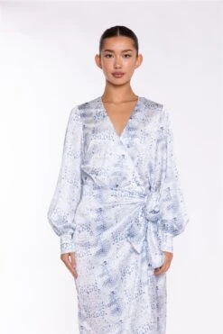 Glamorous White-Blue Animal Wrap Midi-Dress 8 Glamorous White-Blue Animal Wrap Midi-Dress -Glamorous Shop 55cae480 559a 4984 910e 12b3c4707b34