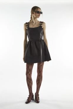Glamorous Bow Strap Mini Dress - Charli Black