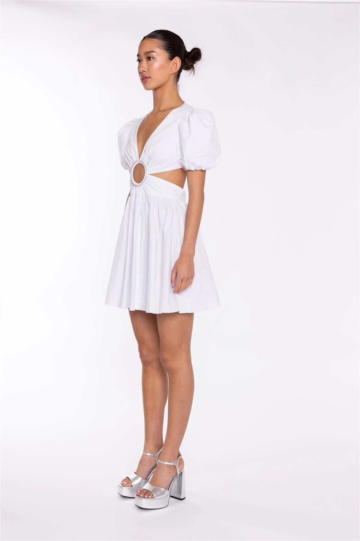 Glamorous White Cut-Out Mini-Dress 6 Glamorous White Cut-Out Mini-Dress - Image 4