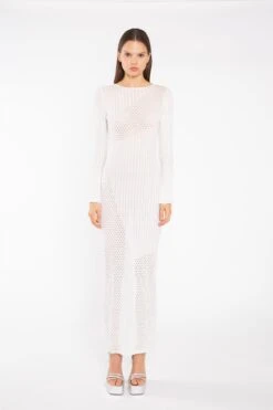 Glamorous Off White Mix Knit Maxi-Dress -Glamorous Shop 58b995a3 6131 4c10 b266 35e158edccf1