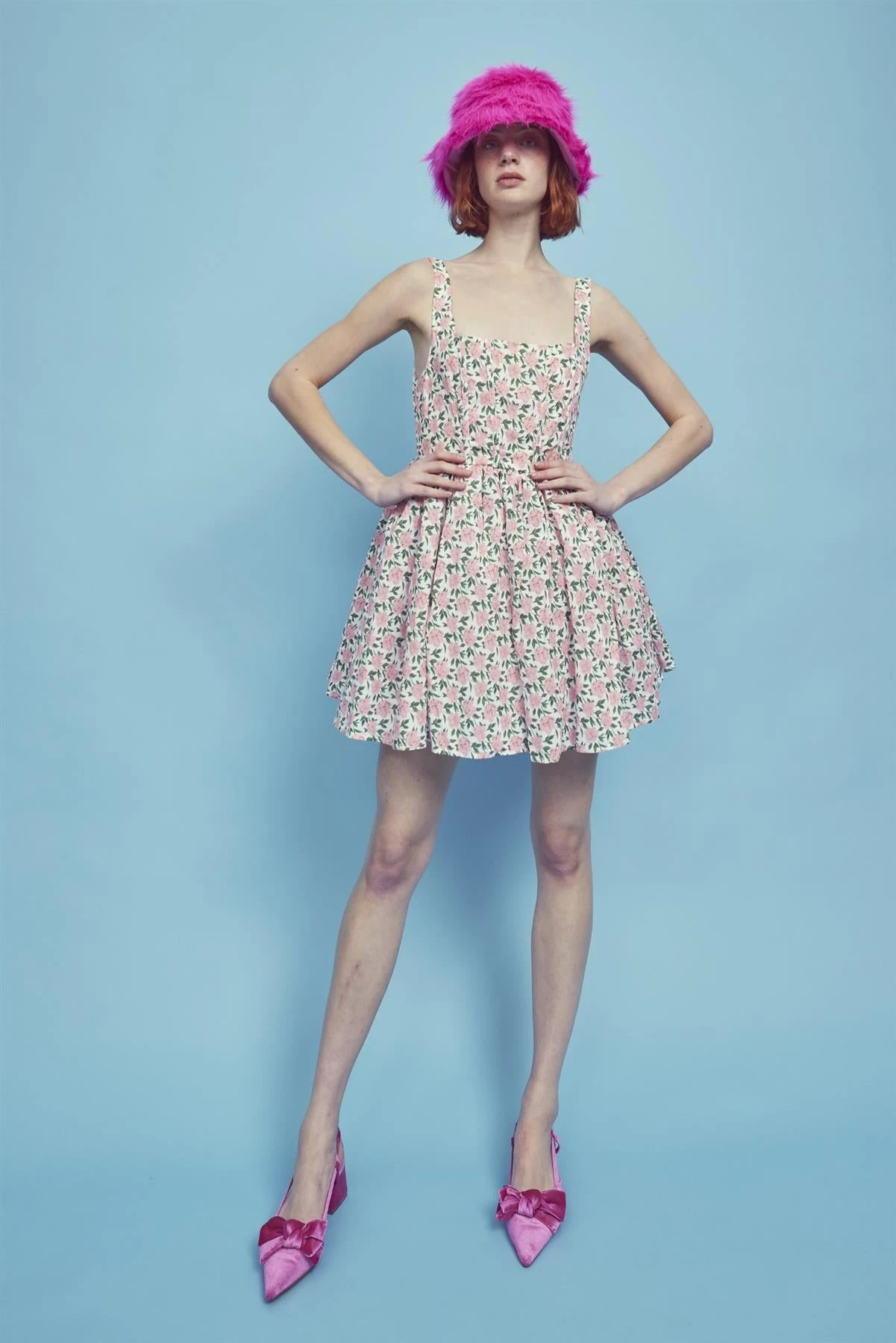 Glamorous Jamie Corset Mini Dress -Pink/Green 6 Glamorous Jamie Corset Mini Dress -Pink/Green - Image 4