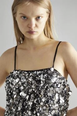 Glamorous Large Pewter-Sequin Strappy Mini-Dress -Glamorous Shop 5e6f5e9c a0e4 4314 abd1 657866022c7d