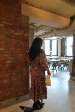 Glamorous Retro Abstract-Floral Fixed Wrap Midaxi-Dress -Glamorous Shop 67a82056 e7f0 4b18 a004 dee2c920969c