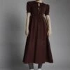 Glamorous Burgundy Short-Puff-Sleeve-Tie-Front Maxi-Dress -Glamorous Shop 68bdf8d9 a61c 4286 a1fd accb26a083d7