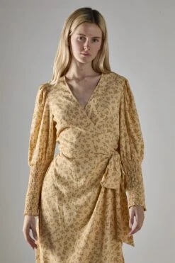 Glamorous Beige-Mustard-Ditsy Wrap Midi-Dress -Glamorous Shop 6a11bebc 8bdd 4451 8691 0fd6ee5e97ed