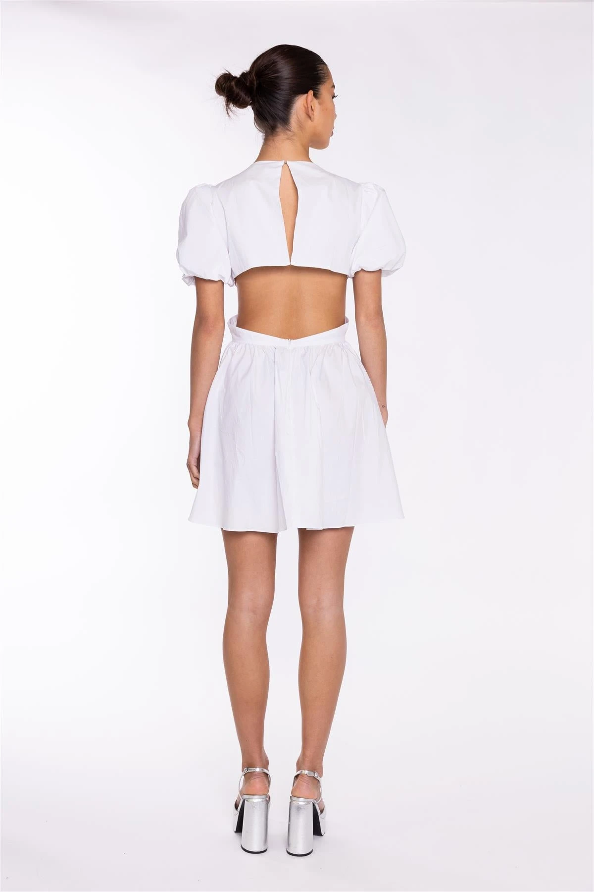Glamorous White Cut-Out Mini-Dress 4 Glamorous White Cut-Out Mini-Dress - Image 2