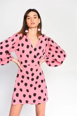 Glamorous Pink Black Messy Spot V-Neck Mini-Dress 7 Glamorous Pink Black Messy Spot V-Neck Mini-Dress -Glamorous Shop 6cb72a99 707a 49f4 95e3 5d9aee8dbbfe