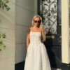 Glamorous White Broderie Pleated Maxi-Dress 2 Glamorous White Broderie Pleated Maxi-Dress -Glamorous Shop 6de00660 ba22 4119 a427 f56d4a127504