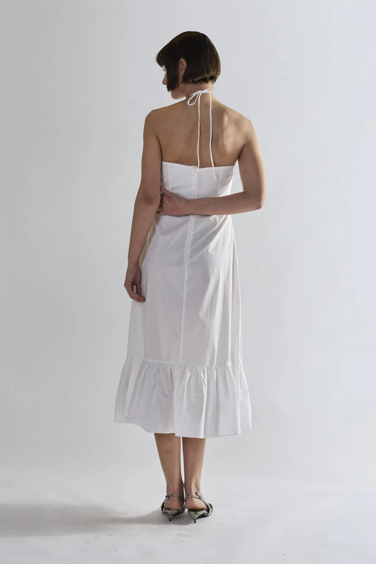 Glamorous White Halter-Neck Midi-Dresses 4 Glamorous White Halter-Neck Midi-Dresses - Image 2