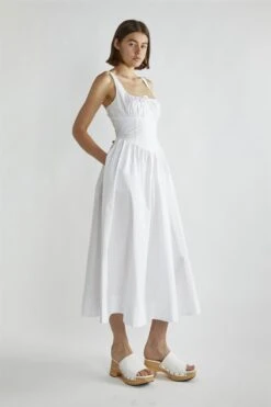 Glamorous White Skater Midi-Dress