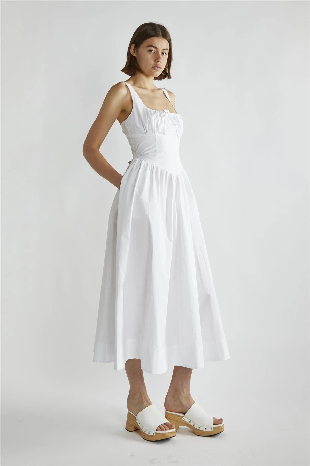 Glamorous White Skater Midi-Dress 3 Glamorous White Skater Midi-Dress